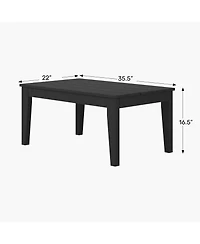 WestinTrends Low Outdoor Hdpe Patio Rectangle Coffee Table