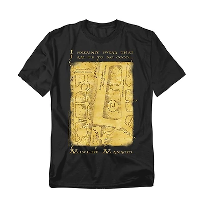 Harry Potter Men's Marauder's Map Interior Words T Shirt