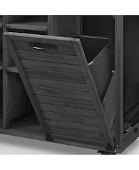 Streamdale Furniture 78.3" Outdoor Kitchen Island with Foldable Grill Table.