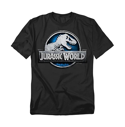 Jurassic Park Big & Tall World Blue Logo T Shirt