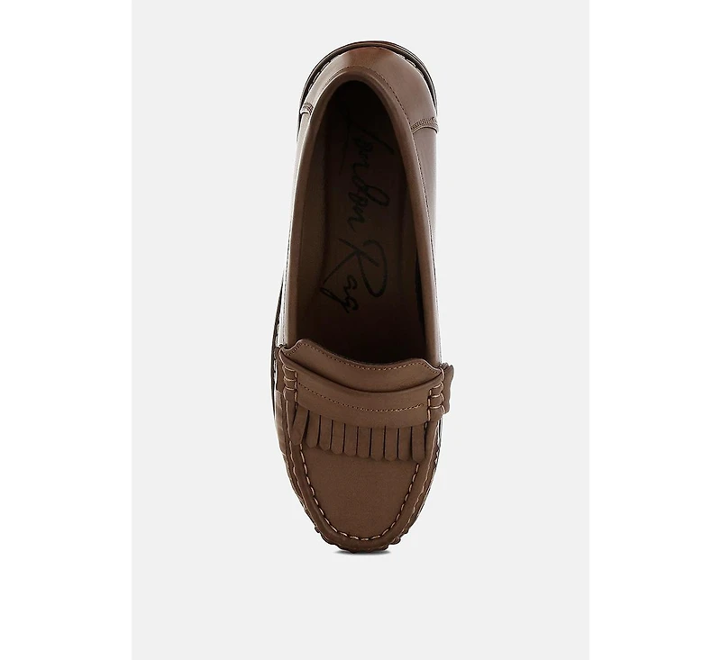 Croyda Fringed Nubuck Loafers