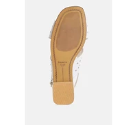 Calluna Stud Embellished Buckled Flats