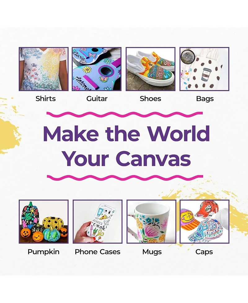 Pintar Oil Based Paint Markers - 24 Pack with 20 (5 mm Tips) & 4 (1 mm Tips)