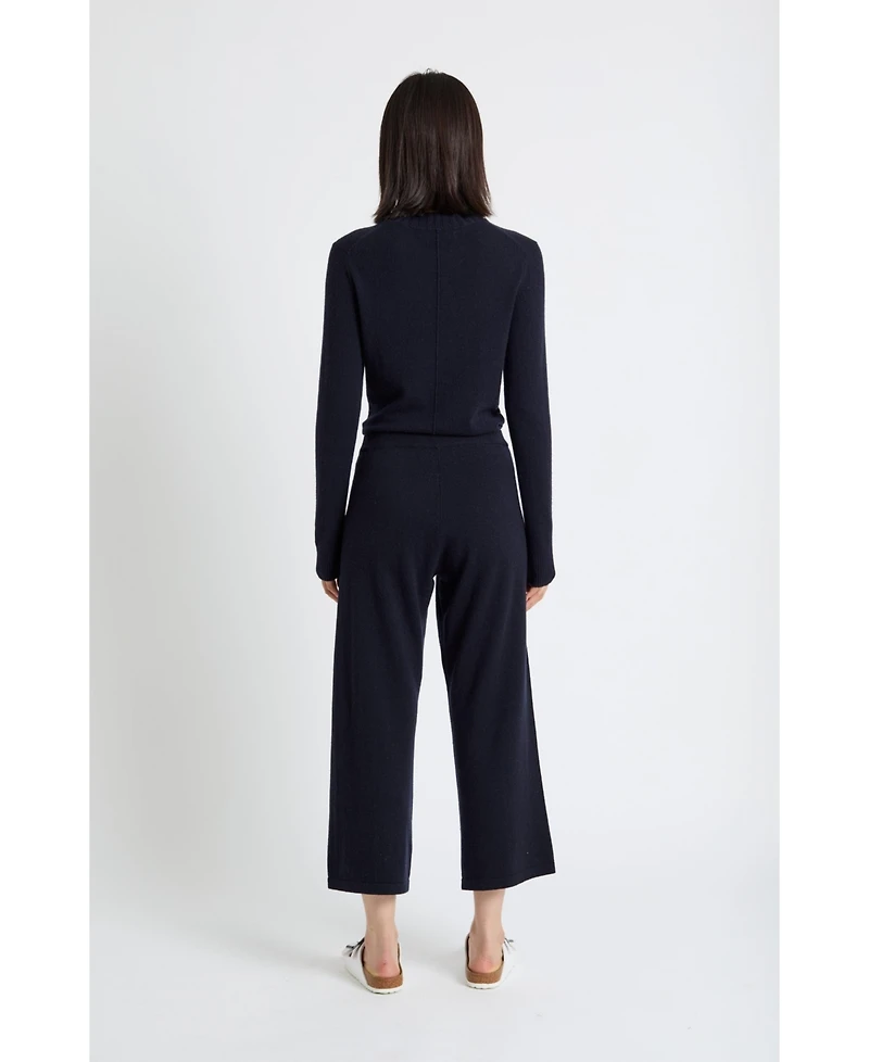 Chinti & Parker Women's Wool-Cashmere Cropped Wide-Leg Pants