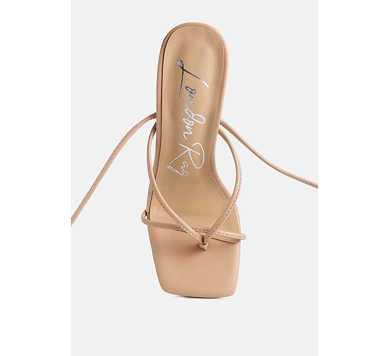 Pole Dance Lace Up Block Heel Sandals Women