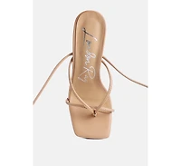 Pole Dance Lace Up Block Heel Sandals Women