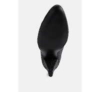 Sugar Plum Glitter Conical Heel Pumps