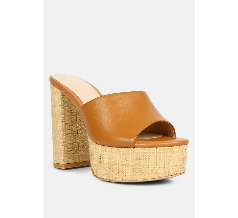 Shuri Womens Open Toe High Block Heel Sandals