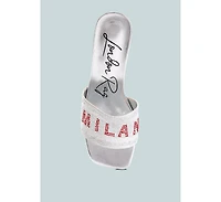 Punstar Diamante Embellished Milan Sandals