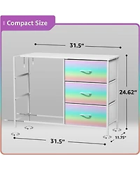 Sorbus 6 Drawers Dresser- Storage Unit with Steel Frame, Wood Top, Fabric Bins - for Bedroom, Closet, Office and more