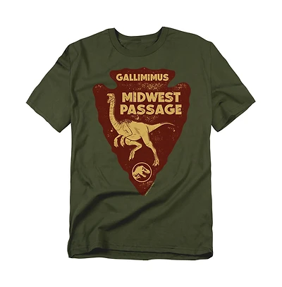 Jurassic Park Men's World Midwest Passage T Shirt