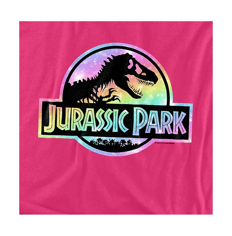 Jurassic Park Men's Glitter Gradient Logo T Shirt