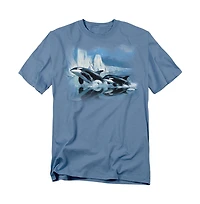Wild Wings Men's Wildlife Glaciers Edge Orcas T Shirt