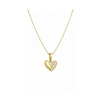 Hollywood Sensation Marina "Love You" Pave Heart Necklace