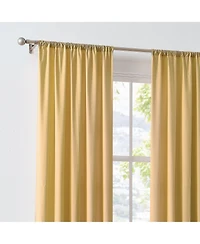 Brooklyn Loom 100% Cotton 200 Thread Count Percale Drape Pair 2 Piece Window Curtain