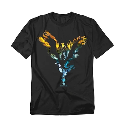 Harry Potter Men's Goblet of Fire Dragon Flames Graphic T-Shirt