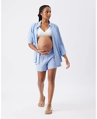 Ripe Maternity Maternity Ripe Abby Stripe Short