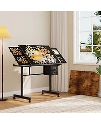 Streamdale Furniture Jigsaw Puzzle Table Board 1000 Pieces with 4 Trays & 2 Drawers