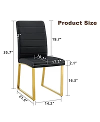 Streamdale Furniture Streamdale 8-Pack Heavy-duty Chairs: 2.1" Cushion, Iron Frame, Home/Office Value