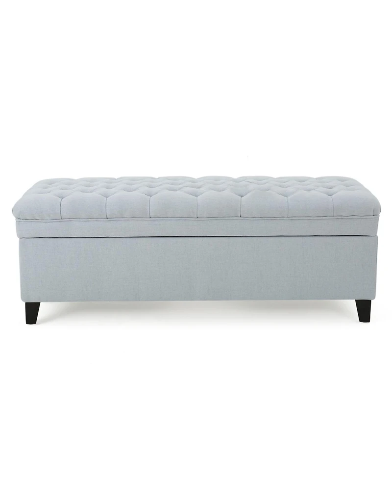 Streamdale Furniture Fabric Storage Ottoman with Birch Legs