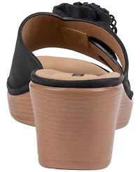 Gc Shoes Women's Jenna Floral Slip-On Wedge Sandals