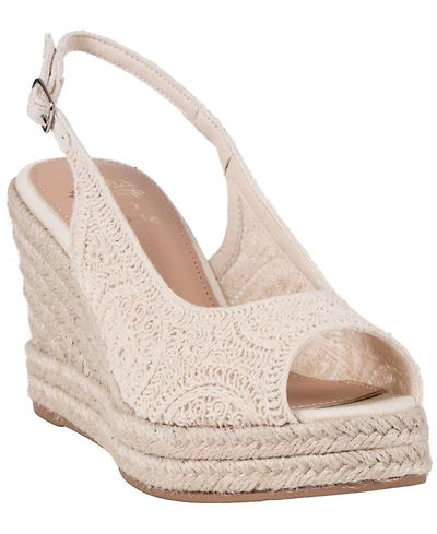 Gc Shoes Women's Bowery Crochet Espadrille Wedge Sandals