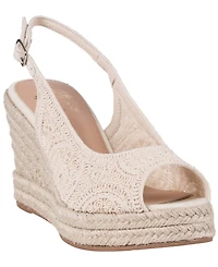 Gc Shoes Women's Bowery Crochet Espadrille Wedge Sandals