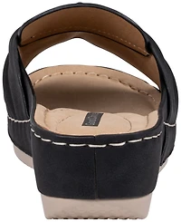 Gc Shoes Women's Isola Floral Rosette Wedge Sandals