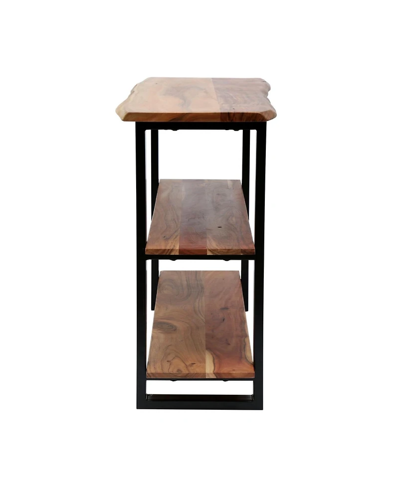 Streamdale Furniture Modern Industrial Acacia Wood Media Console