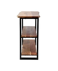 Streamdale Furniture Modern Industrial Acacia Wood Media Console