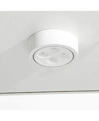 Streamdale Furniture Tempered Glass Display Cabinet w/ Light & Adjustable Feet - White