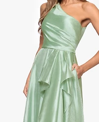 Xscape Petite One Shoulder A-Line Long Dress