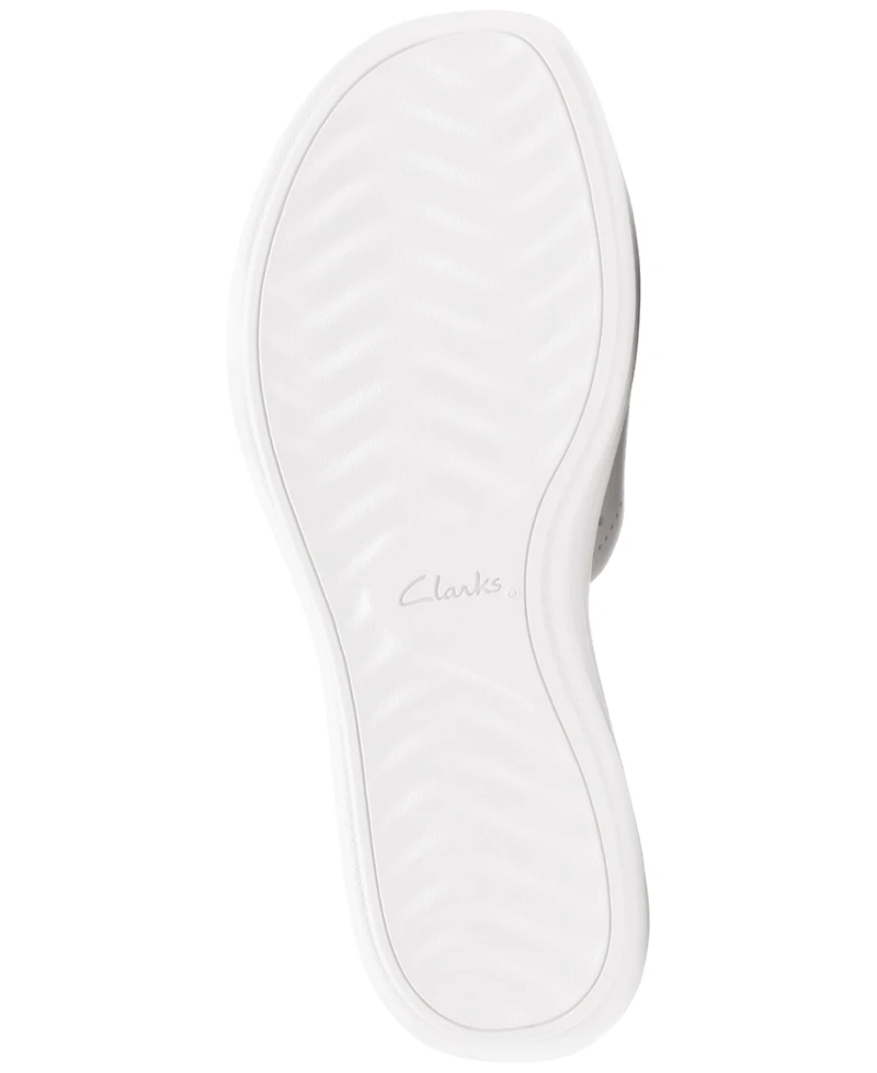 Clarks Women's Drift Floral Slip-On Wedge Sandals