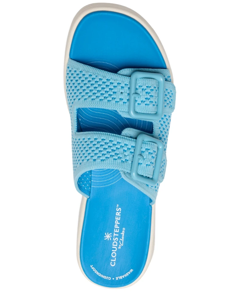 Clarks Women's Drift Faye Round Toe Wedge Sandals