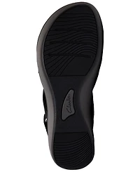 Clarks Women's BreezeRae Ana Open Toe Wedge Sandals