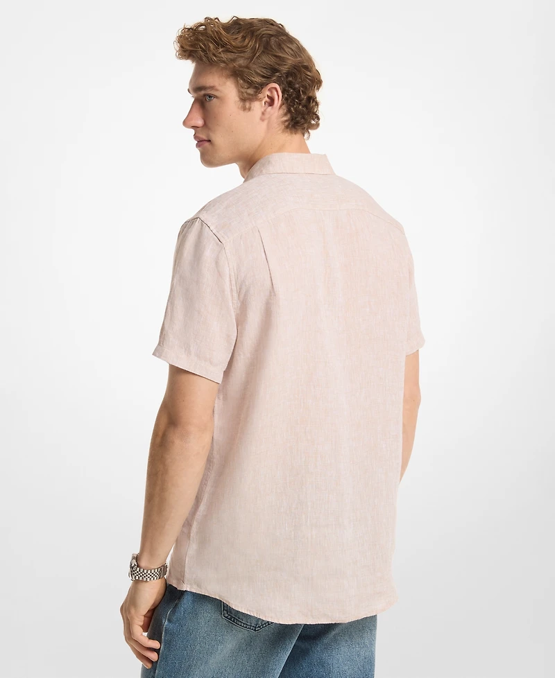 Michael Kors Men's Point Collar Linen Shirt