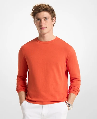 Michael Kors Men's Lightweight Cotton Crewneck Sweater
