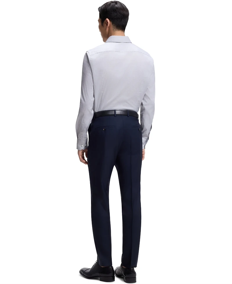 Boss by Hugo Men's Italian-Made Cotton Blend Slim-Fit Dress Shirt