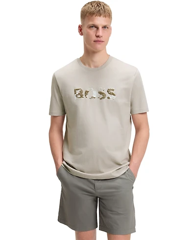 Boss by Hugo Men's Logo Print Cotton-Jersey T-Shirt