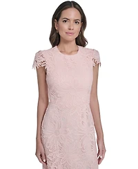 Vince Camuto Women's Lace Detail Fit and Flare Dress