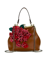 Patricia Nash Hydrangea Embellishment Small Laureana Frame Satchel Bag