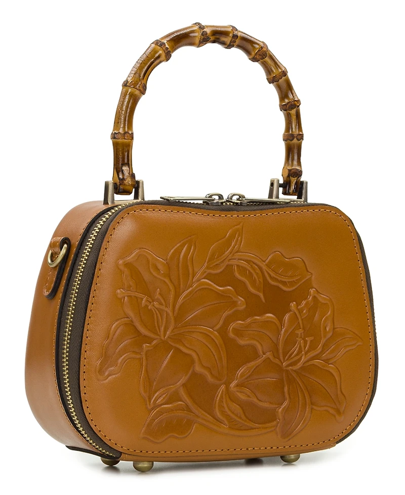 Patricia Nash Parisian Floral Tooled Small Lara Top Handle Crossbody Bag