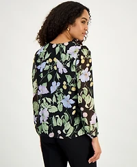 Kasper Women's Ruffle-Trim V-Neck Blouse