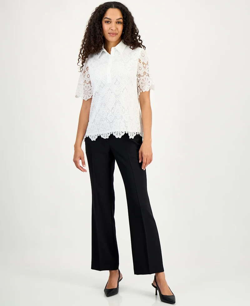 Kasper Women's Collared Lace Shirt