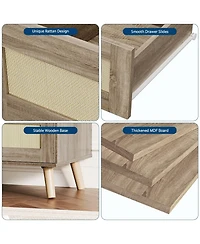 gaomon 7-Drawer Wooden Dresser for Bedroom, Wide Chest of Drawers for Living Room Storage