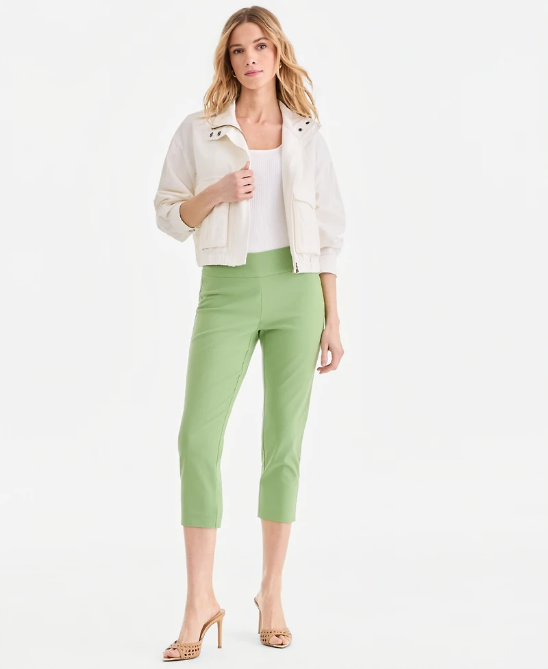 I.n.c. International Concepts Women's Tummy-Control Pull-On Capri Pants, Created for Macy's