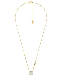 Michael Kors 14K Gold Plated Asscher Cut Pendant Necklaces