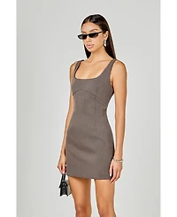 endless rose Women's Lace Trim Mini Dress