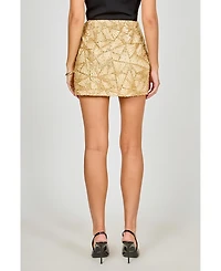 endless rose Women's Sequins And Beading Mesh Skirt