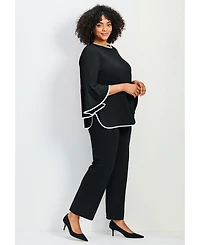 Avenue Women's Ivana Contrast Bell Sleeve Top